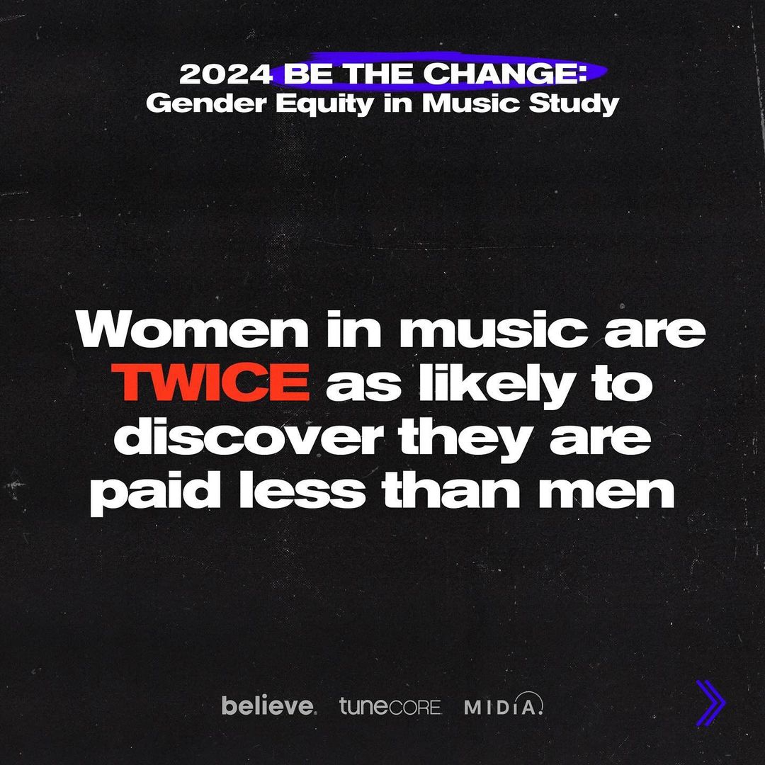 Believemusic_UK's tweet photo. Today, on #InternationalWomensDay, the annual BE THE CHANGE report is LIVE. Join us with @tunecore and @believemusic to read and share the report and take the BE THE CHANGE in Music Pledge to drive a more inclusive future here: https://t.co/JzBMSlvT6X https://t.co/z6x1r9yhCE
