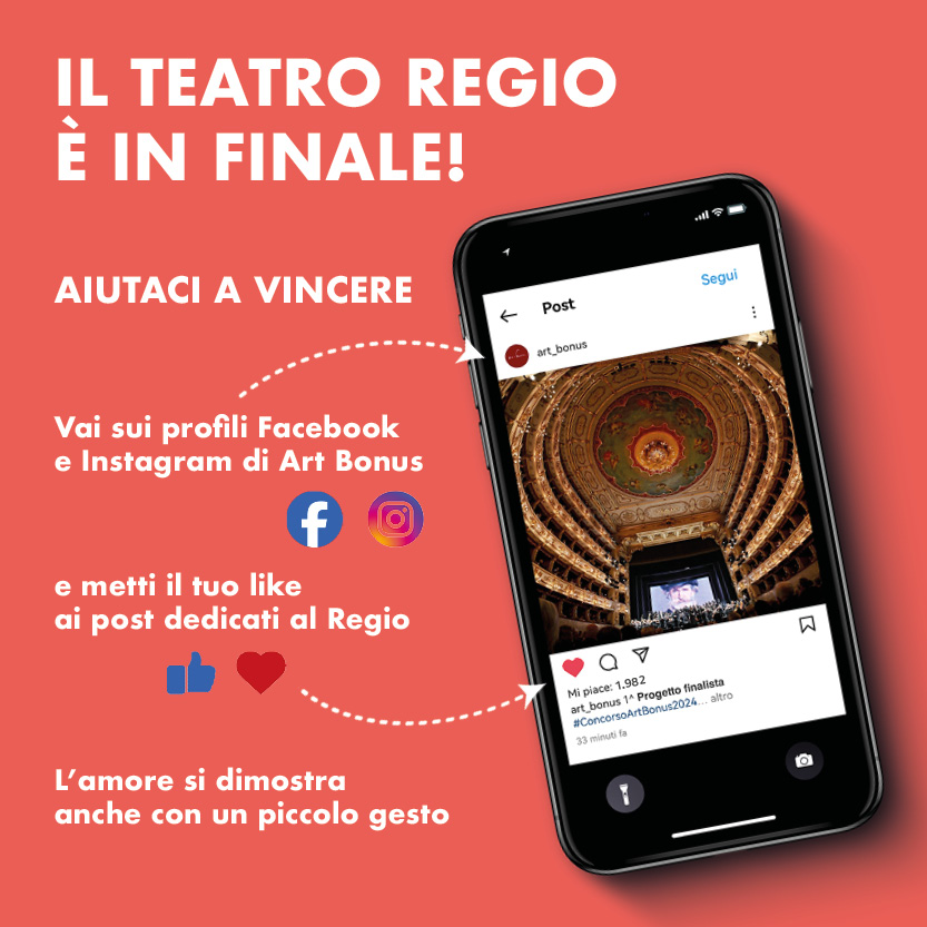 Concorso #ArtBonus: siamo in finale 🥳 Fino al 18 marzo è possibile votare il nostro progetto e aiutarci a vincere! 🏆 Clicca sui link e metti like 👍❤️ Su Facebook 👉 bit.ly/RegioArtBonusFB Su Instagram 👉 bit.ly/RegioArtBonusIG Grazie! 💛