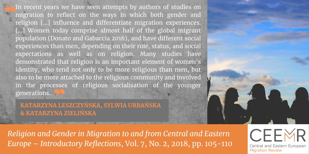 On International Women's Day, we would like to remind you of the special section from 2018 on gender and religion. The editors, Leszczyńska, Urbańska & Zielińska, pointed out how gender intersects with religion and why it matters for migration studies: bit.ly/49Yy2Mk