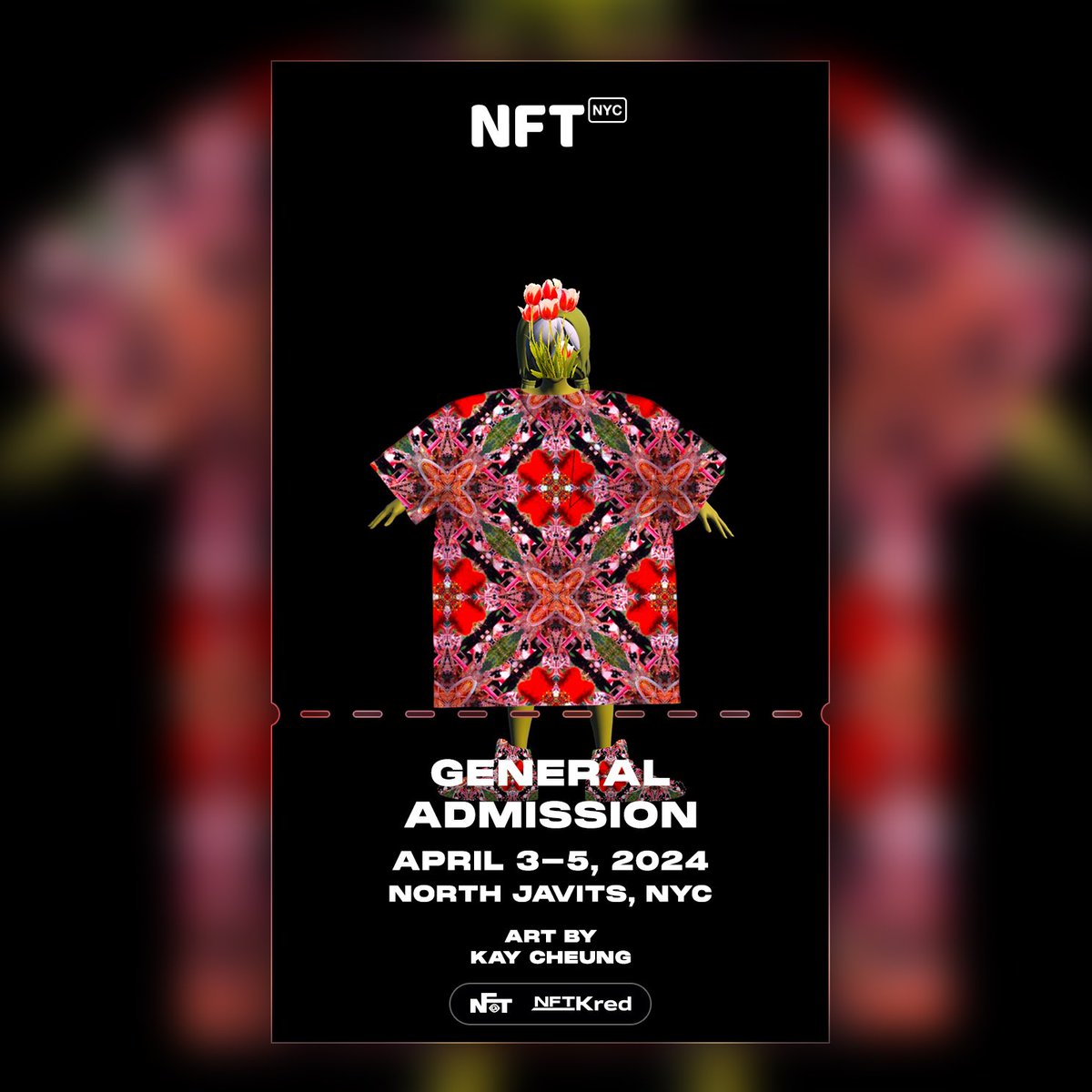 My artwork has been featured on NFT Tickets for <a href="/NFT_NYC/">NFT.NYC</a> #NFTNYC2024 
Get yours here🔗nftnyc.tickets/buy?tkt=162196…
$100 discount ➡️ March 15 11:59pm ET