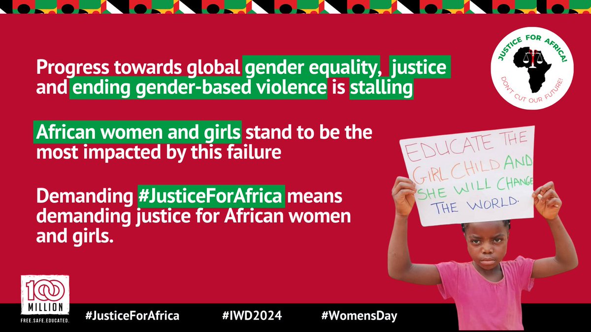 Injustice against Africa is devastating the lives of African women and girls. Rigged international rules on #tax, #debt & #aid means African governments have less $ to spend on services that deliver #GenderJustice ♀️ #JusticeForAfrica #IWD2024 #InternationalWomensDay