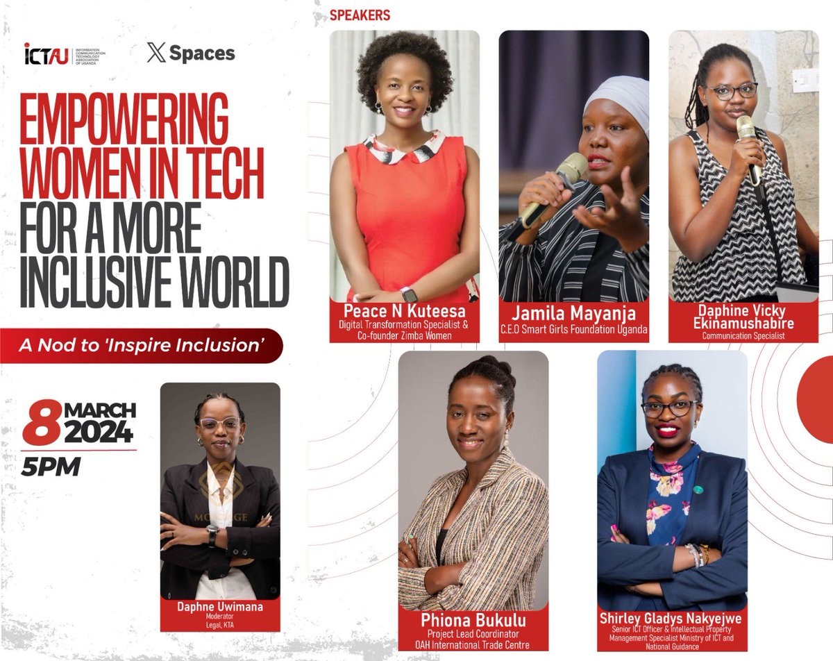 Happy #InternationalWomensDay ! As we commemorate IWD, it’s an absolute privilege to listen to such power horses accelerating women’s full participation in tech & digital enabled economy @PeaceKuteesa @jamila_mayanja @shirley_glirdys @ICTAUg thx for such a great panel