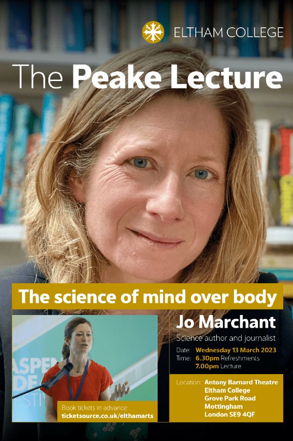 Looking forward to our Peake Lecture about the science of mind over body with Jo Merchant next week. 🧠💡 You won't want to miss it. Get your FREE ticket here: ticketsource.co.uk/whats-on/grove…