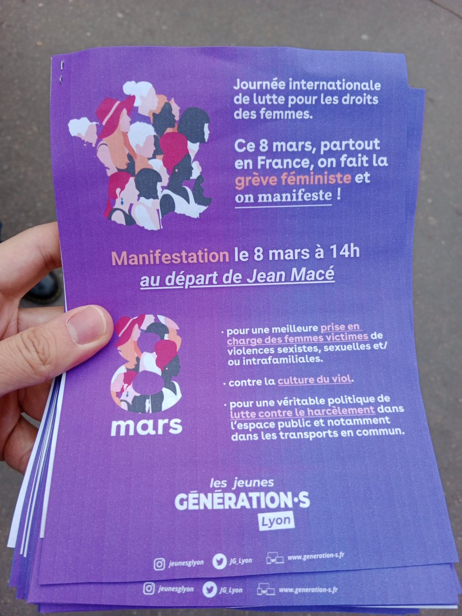 🟣 En ce 8 mars, #JourneeDesDroitsDesFemmes, nous étions dans la rue pour défendre les droits des femmes et lutter pour que la voix de celles qui subissent violences et discriminations se fasse entendre 

#8mars2024 
#Lyon