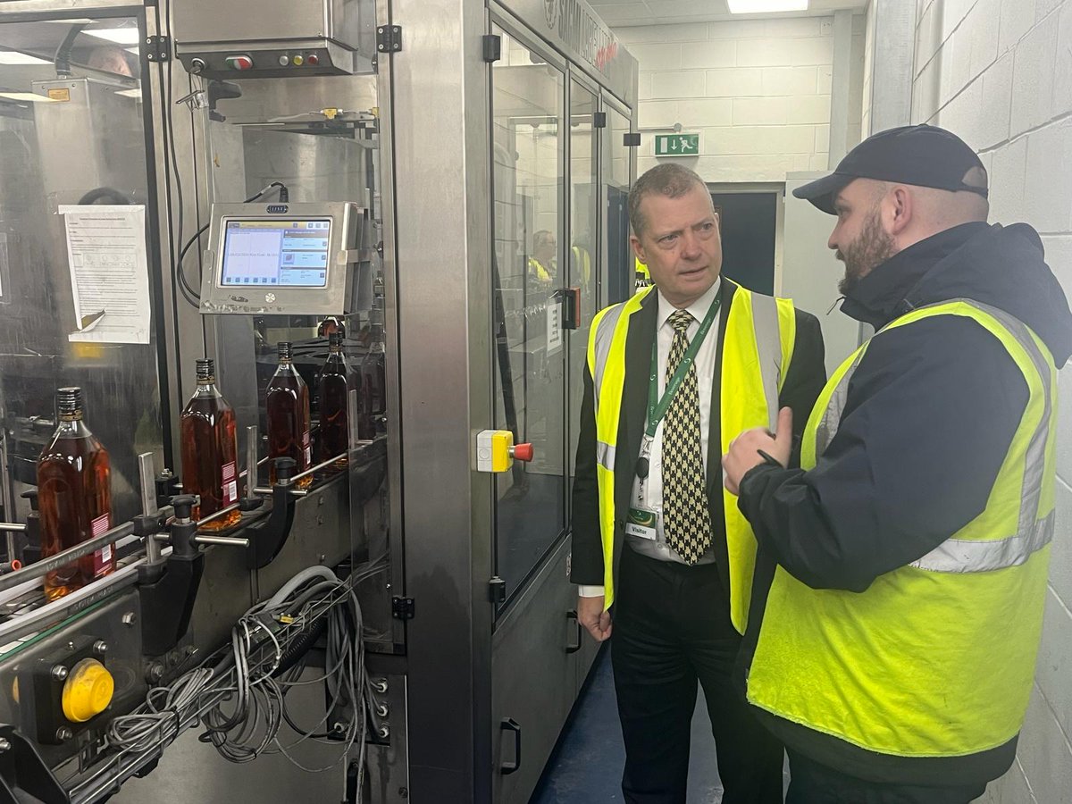 It was great to meet the fantastic apprentices at International Beverage in Airdrie today for Scottish Apprentice Week. The site is massive with 50 warehouses storing 605,000 barrels - and it is growing. #ScotAppWeek24