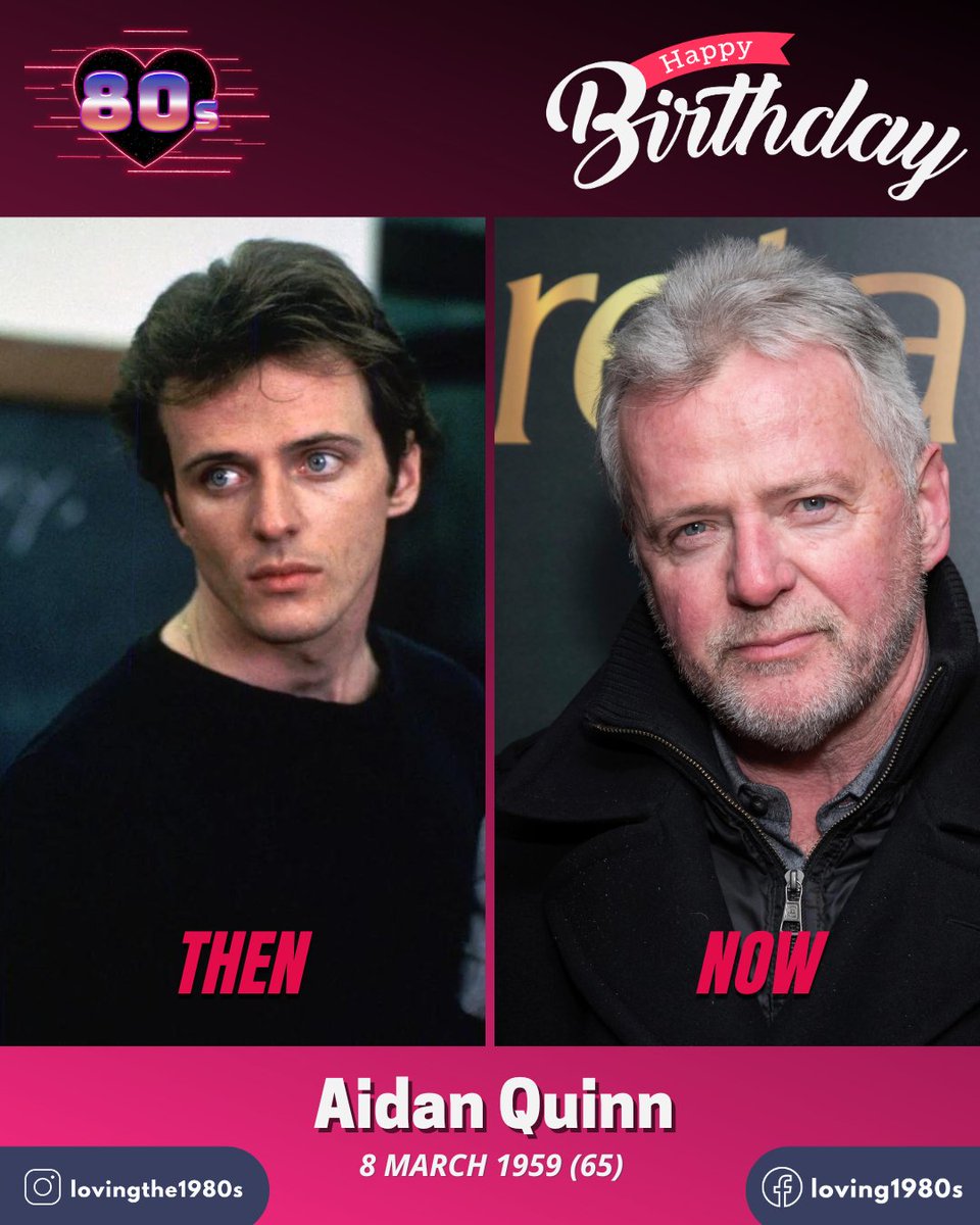 Happy birthday to Aidan Quinn, who turns 65 today! 📷
📷 #Lovingthe80s #80sNostalgia #80sStar #thenandnow #AidanQuinn