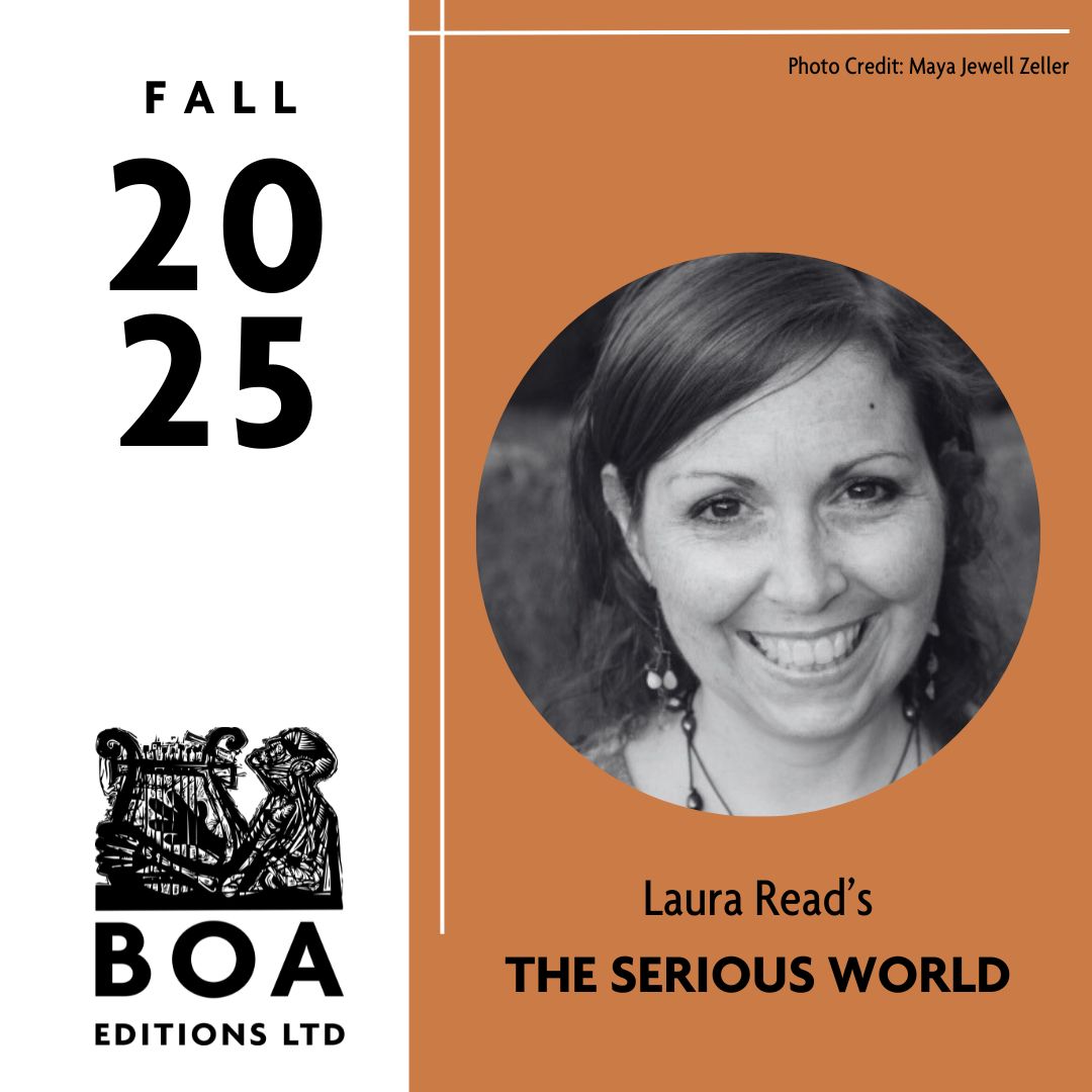 We've got good news for your Friday morning! We're thrilled to announce another author in our 2025 lineup: Laura Read (<a href="/lauraread70/">Laura Read</a>)! We're so happy to welcome Laura back to the Press with her new collection of poems, THE SERIOUS WORLD.