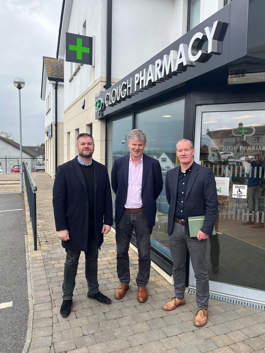 Thank you to @ColinSDLP for taking the time to visit Clough Pharmacy today to hear more about the pressures facing community pharmacy and the vital role community pharmacy has in supporting patients and the health service.