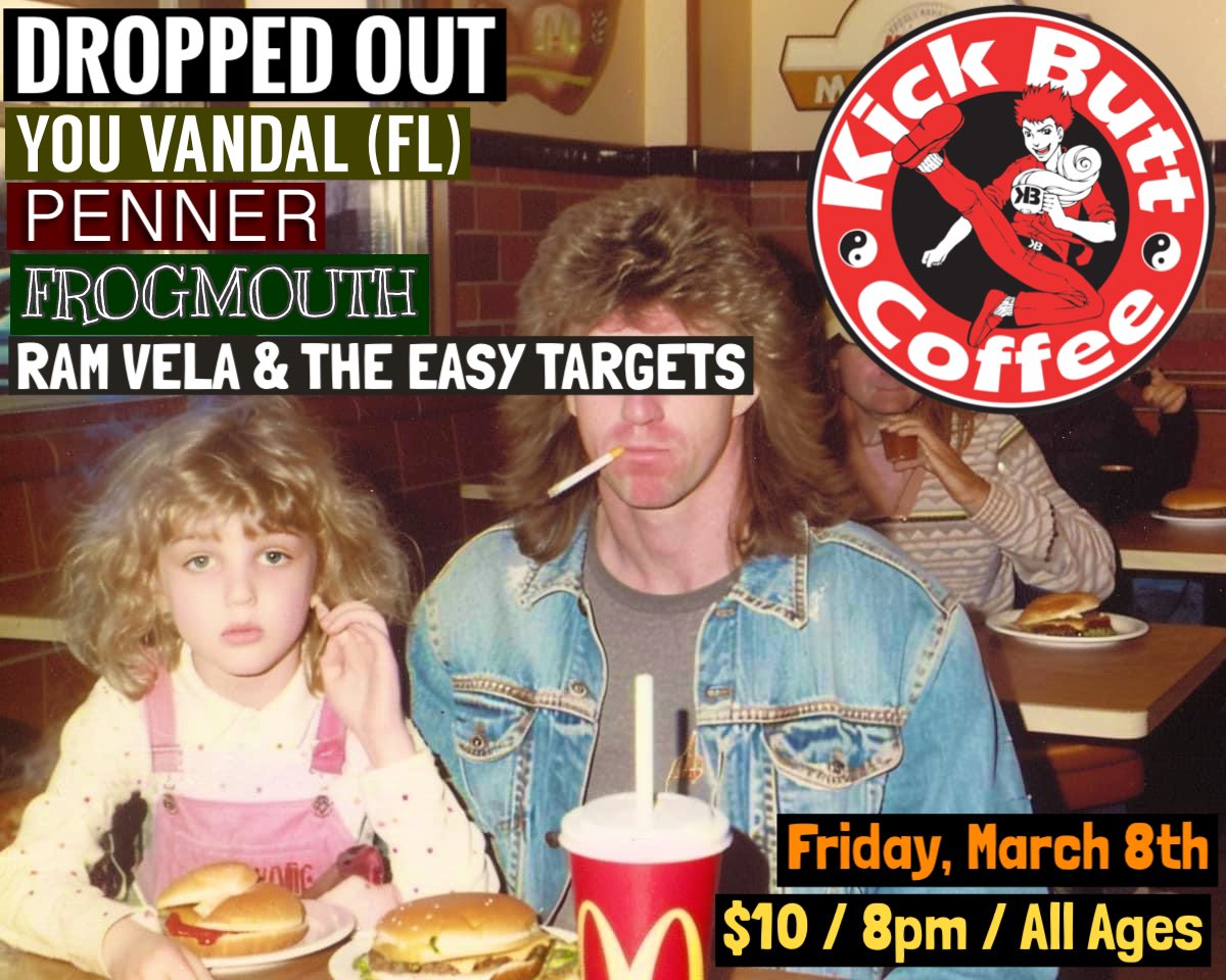 Ram Vela & the Easy Targets (@ramvelaez) on Twitter photo Playing this sick show at <a href="/KickButtCoffee/">Kick Butt Coffee</a> TONIGHT! Hang with me <a href="/youvandal/">You Vandal</a> and <a href="/RudyCheese/">Rudy Cheese</a> 🧀 We on first at 9pm / Free Parking Playing this sick show at <a href="/KickButtCoffee/">Kick Butt Coffee</a> TONIGHT! Hang with me <a href="/youvandal/">You Vandal</a> and <a href="/RudyCheese/">Rudy Cheese</a> 🧀 We on first at 9pm / Free Parking