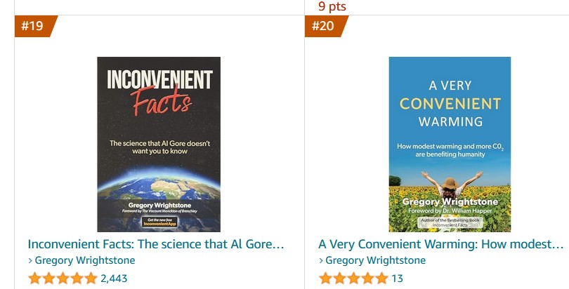 Well, my two books are neck-and-neck climbing the charts on Amazon.