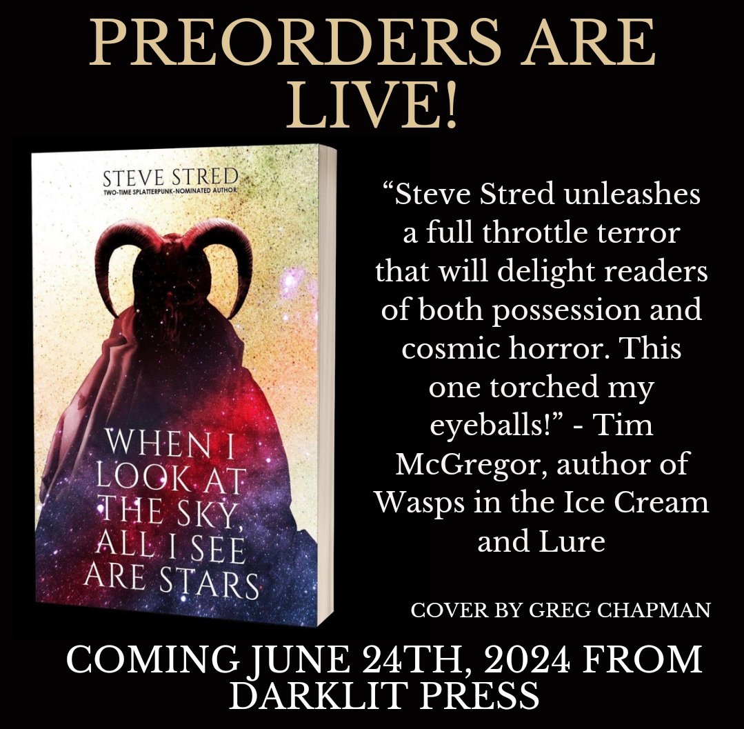 We're only 3.5 months away from my next novella releasing! Huge thanks to @TimMcGregor1 for his amazing words! Ebook and paperback are up for preorder now! Out June 24th, 2024 👇 lnkj.in/p/stars