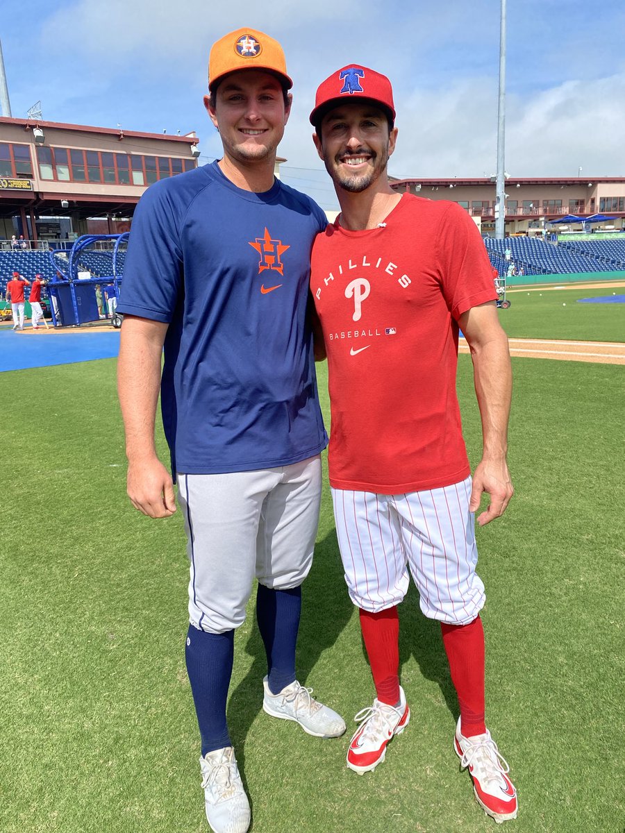 A cool thing happening in Clearwater today. Garrett Stubbs and his brother C.J. will play a game on the same field for the first time in their lives. Baseball is beautiful sometimes.