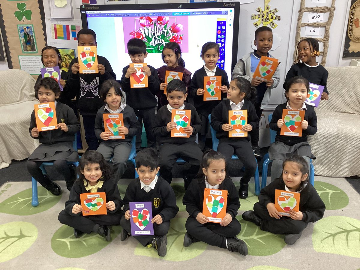 ReceptionHoly's tweet photo. Happy Mother’s Day to all the Mummies and people who care for us, in advance of Sunday. We hope you like our Mother’s Day poem and the cards we have made you! @HolyFamilyScho1 https://t.co/xVeop4X8YT