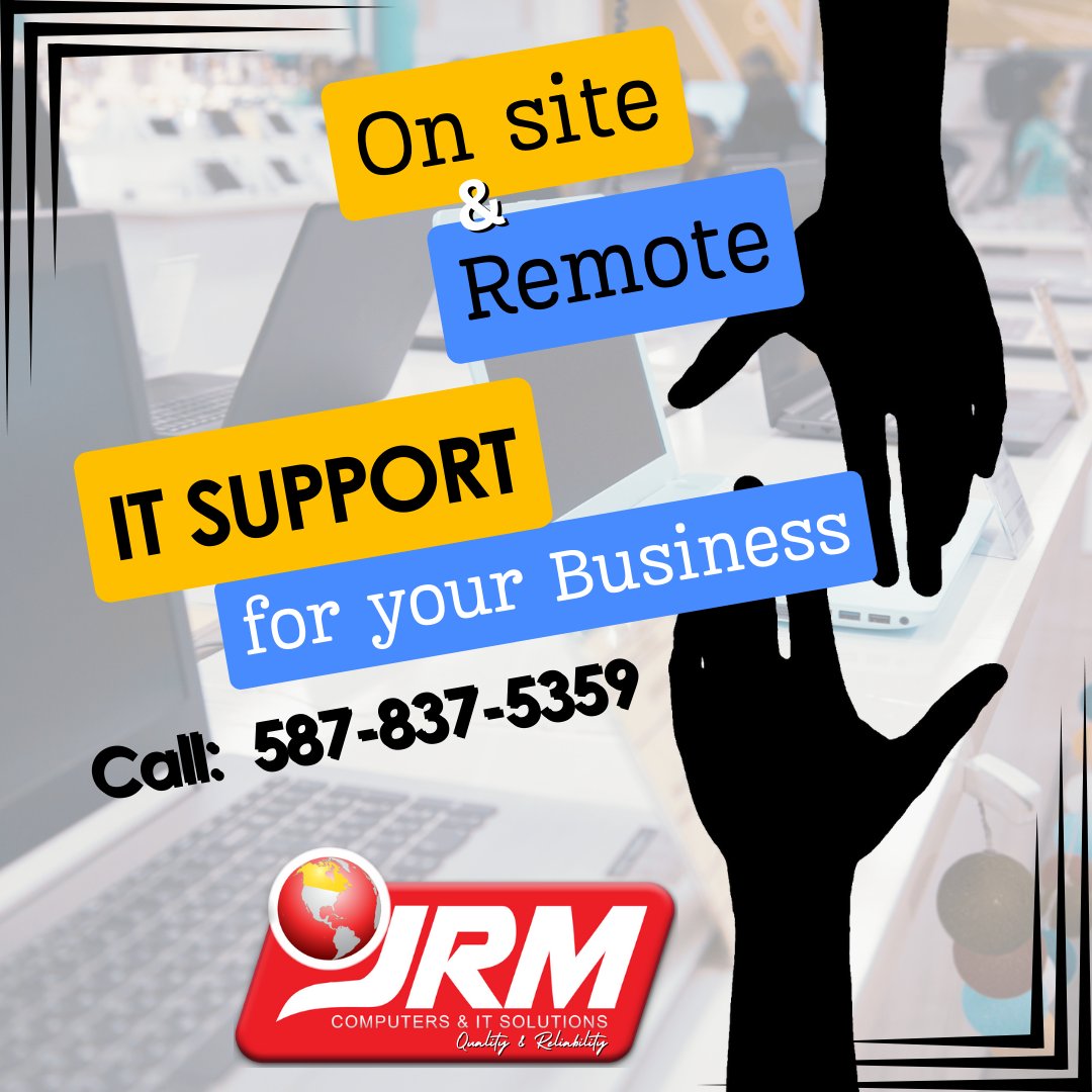 Downtime costing your business? 
JRM's on-site &amp; remote support keeps your IT running, wherever you are. 
DM us to learn more!

 #ITSupportCalgary #BusinessIT #JRM