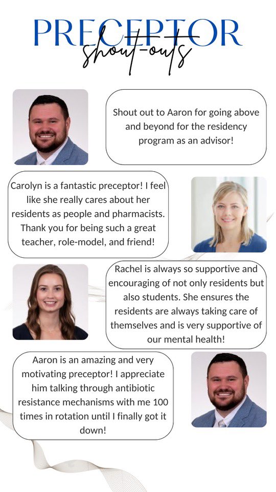 We are excited to highlight some of our preceptors and residents this month! 💗