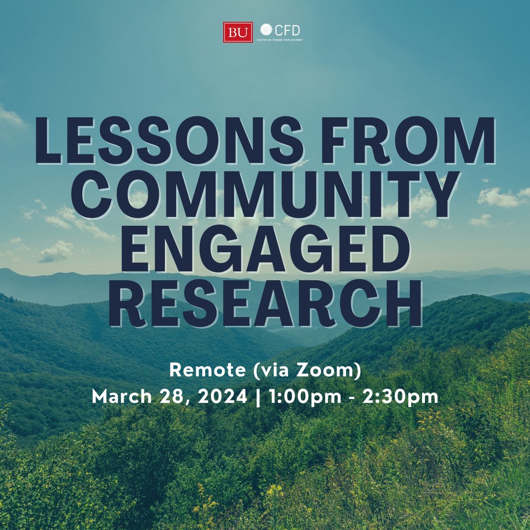 Are you curious about community engaged methods and public scholarship? Then this event is for you! This is a conversation with two social scientists that are devoted to action-oriented work aimed at social change. Register here: eventbrite.com/e/lessons-from…