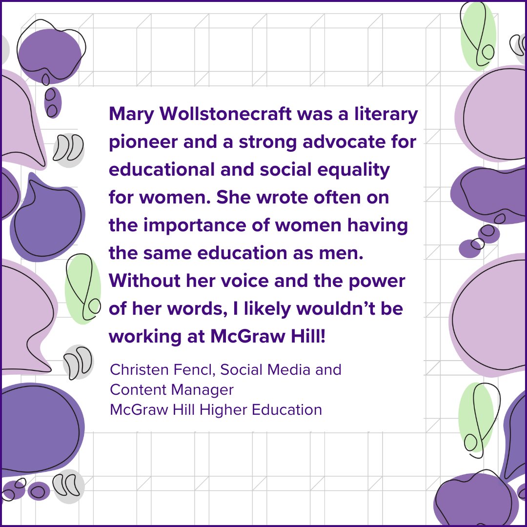 Happy #InternationalWomensDay! We asked McGraw Hill employees to share about a woman from history whom they find inspiring for their efforts to eliminate bias and foster inclusivity and equity for all. Check out their responses! #InspireInclusivity #WomensHistoryMonth