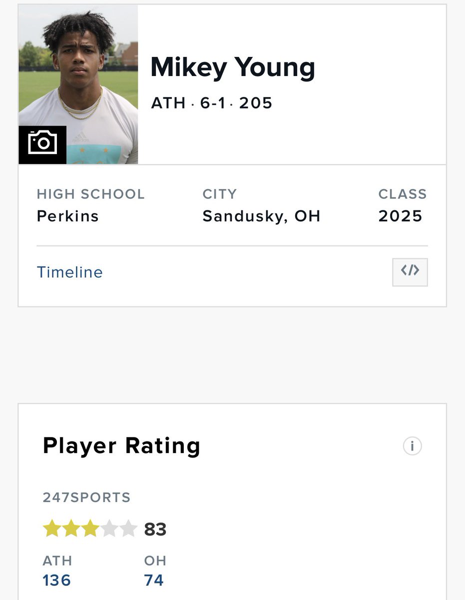 Blessed to be named a 3⭐️ recruit by 247Sports🙏🏾‼️ @LibbyOn3 @ChadSimmons_ @MickWalker247 @AllenTrieu @CharlesPower @LukeStampini @SWiltfong247 @GregSmithRivals @RivalsPapiClint @GregBiggins @BrandonHuffman @Coach_MikeRob @JaredLuginbill @OHSFBMedia @BudElliott3 @On3Recruits