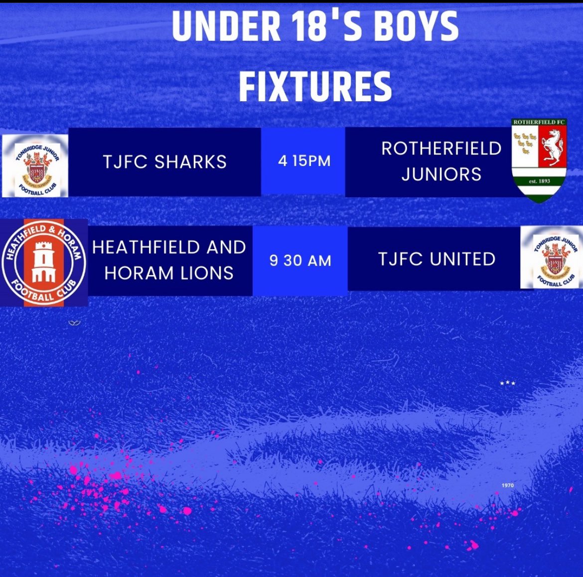 Under 18's Fixtures (Sunday 10th March) Sharks are at home to @rfc1893 in a 4 15 ko United are on the road away to @HeathfieldHoram in a 9 30am ko @KentFA @whatsoninkent @CDJFL1 #Home #Away #Under18s #TJFCSharks #TJFCUnited