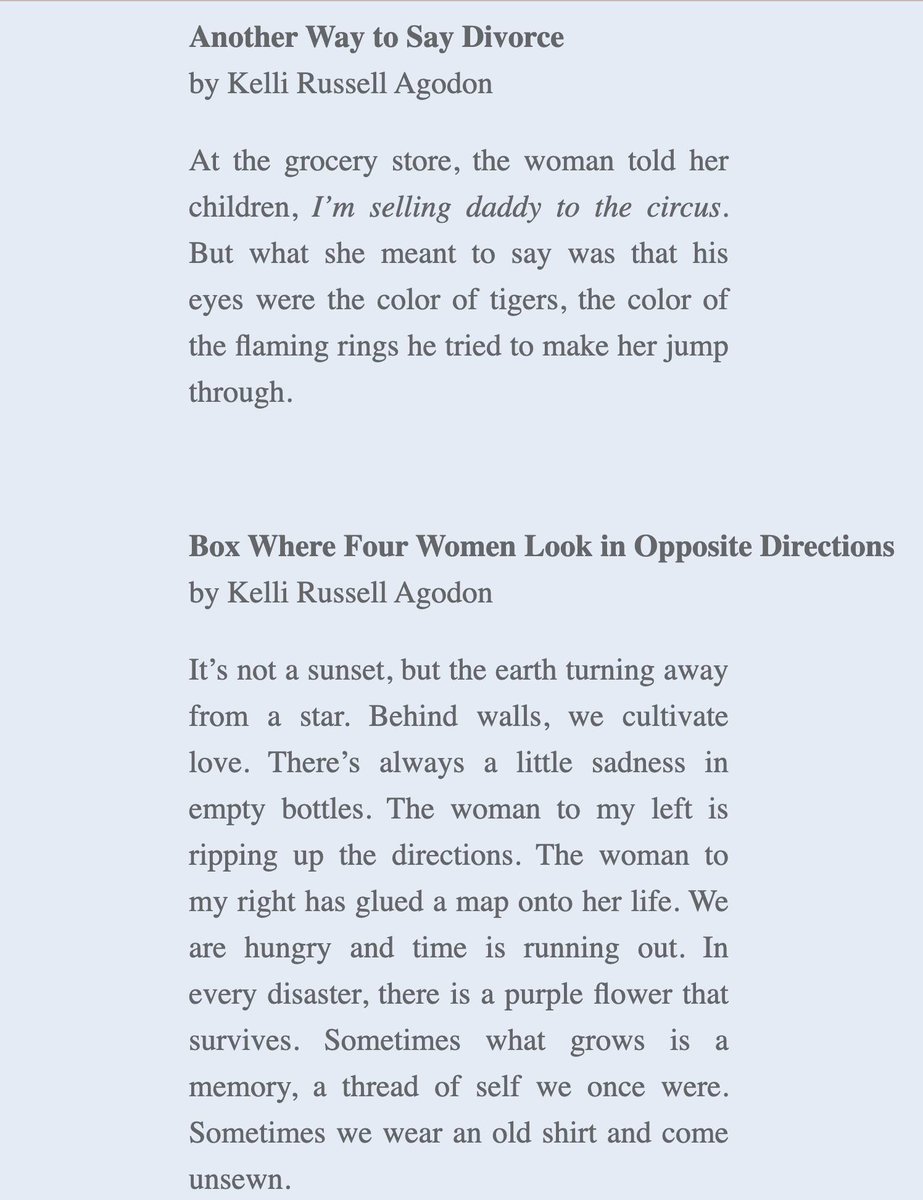 Stunners by @KelliAgodon in @EtteReview. 'In every disaster, there is a purple flower that survives.'