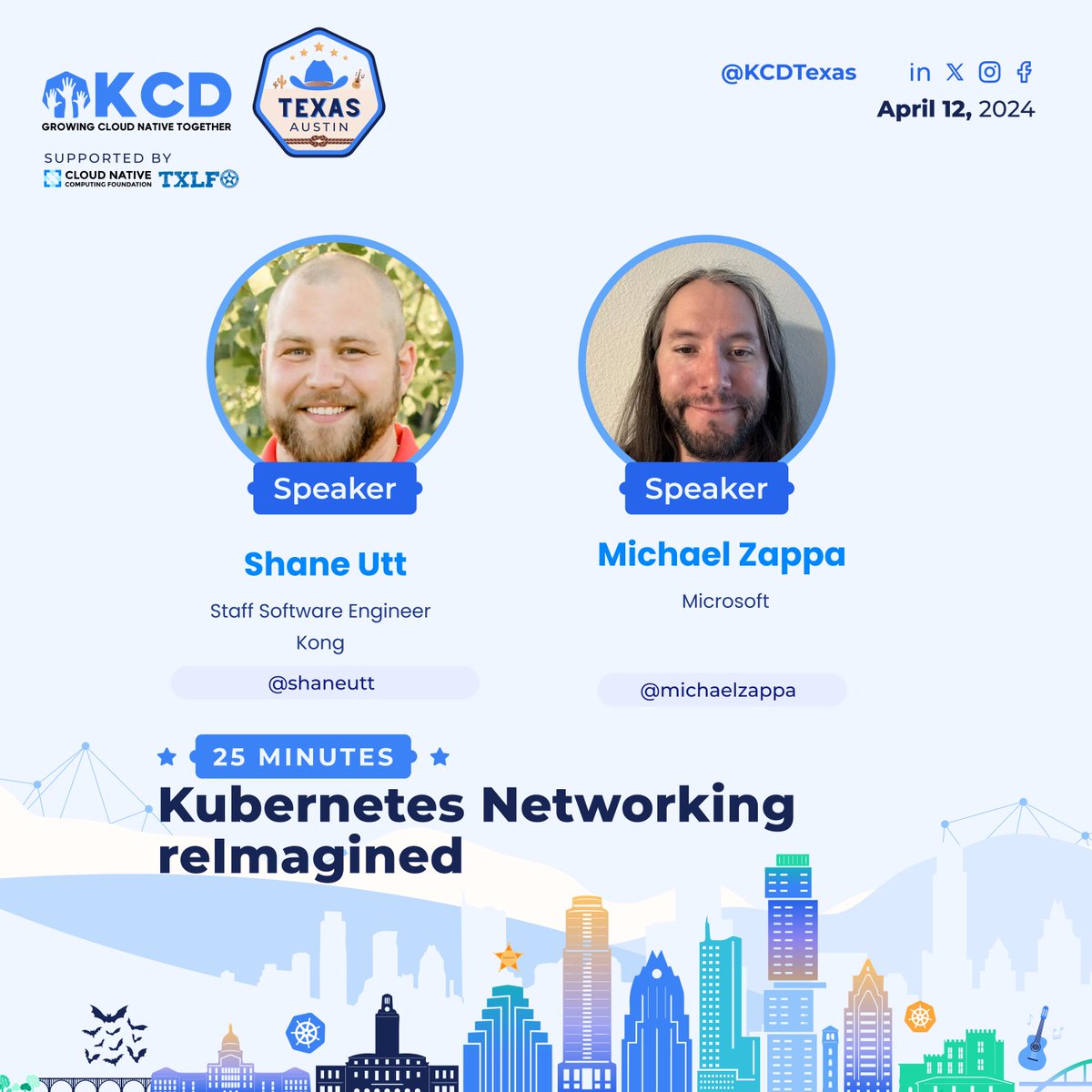 🚀 Join Shane Utt and Michael Zappa as they present 'Kubernetes Networking reImagined' at KCD Texas! 🌟 🔗buff.ly/3UQsqQd #KCDAustin #KubernetesNetworking #OpenSource #KCDTexas #CNCF