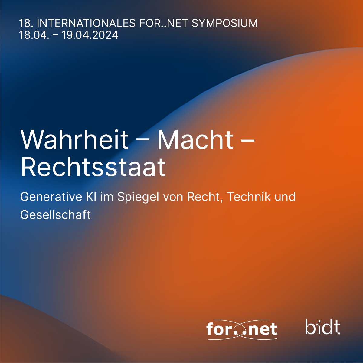 Bei #fornet24 stehen rechtliche Aspekte im Zusammenhang mit generativer KI im Fokus. 🛡 Am 18.04. richten wir den Blick auf die Herausforderungen für Politik und Technikgestaltung. ⚖ Am 19.04. geht es um die Auswirkungen von #GenAI auf die Rechtspraxis. bidt.digital/veranstaltung/…