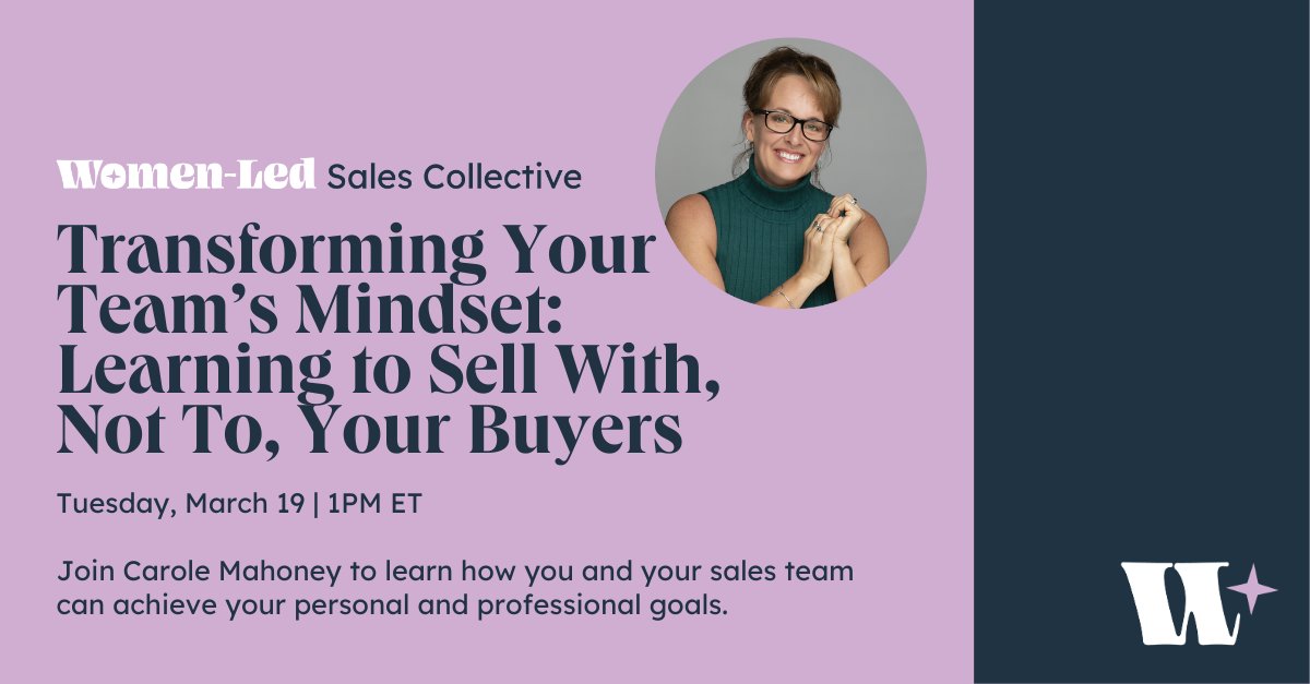 #WomeninSalesLeadership: Ready to revolutionize your sales approach & boost your leadership game? Join @icarolemahoney at 1PM ET on Tuesday 3/19/24, at the @HubSpot Women-Led Sales Collective event. Register now to secure your spot!🔗 bit.ly/3V5JDVJ