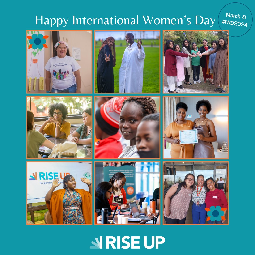 Happy #IWD2024! Today we celebrate the hundreds of women leaders & allies that Rise Up supports to create transformational #genderequity change in their communities & countries. We're grateful to you for being part of the global gender equity & justice movement! 🌍