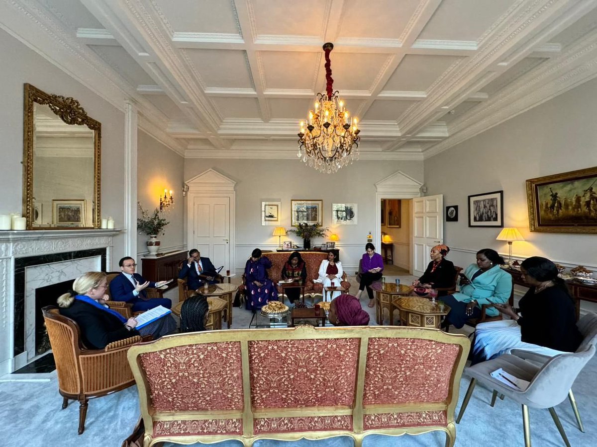 Happy #InternationalWomensDay2024 Honored to convene a discussion with African women Ambassadors in the 🇬🇧 & @HarrietLMathews DG Africa & the Americas @FCDOGovUK to exchange on the vital role women play in Africa’s development and ways to advance Africa-UK partnership.