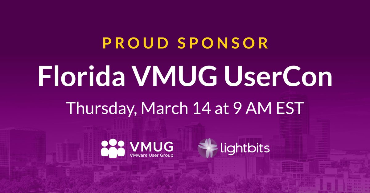 LightbitsLabs's tweet image. 🚀 We&apos;re excited to sponsor the #FLVMUG UserCon in Orlando and have exciting news for On-Premises VMware Workloads! 🚀 Discover how Lightbits could be the key to unlocking new possibilities. Meet with us! lightbitslabs.com/blog/event/vmu… @MyVMUG #Lightbits @VMware @Azure #VMUGUserCon