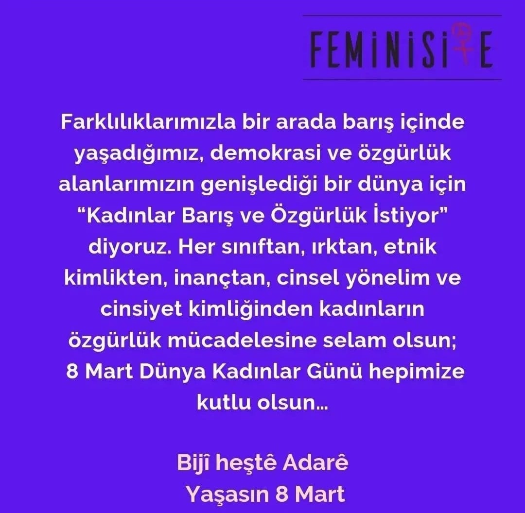 8 Mart Dünya Kadınlar Günü kutlu olsun!

#8Mart #KadinlarGunu