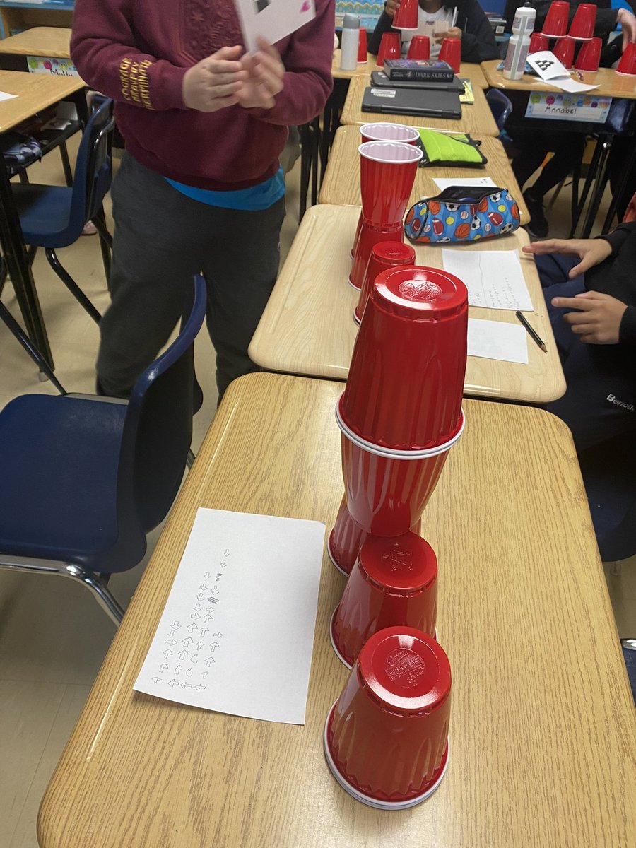 StMarkDPCDSB's tweet image. Pseudo coding lesson using the ‘Stacking Cup Challenge’, with our EGELT 
#codingfun