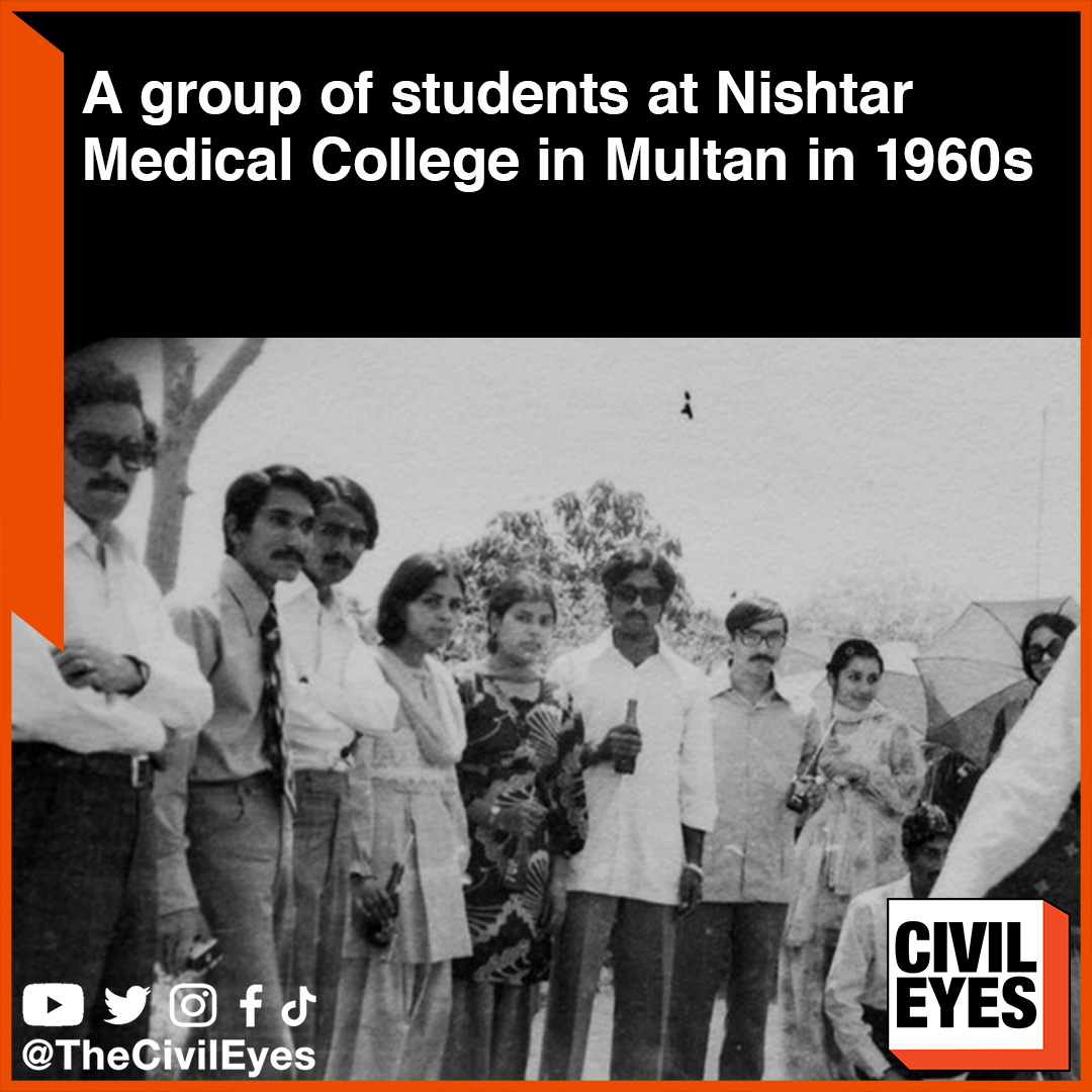 From the Archives: A group of students at Nishtar Medical College in Multan in 1960s. #theCivileyes