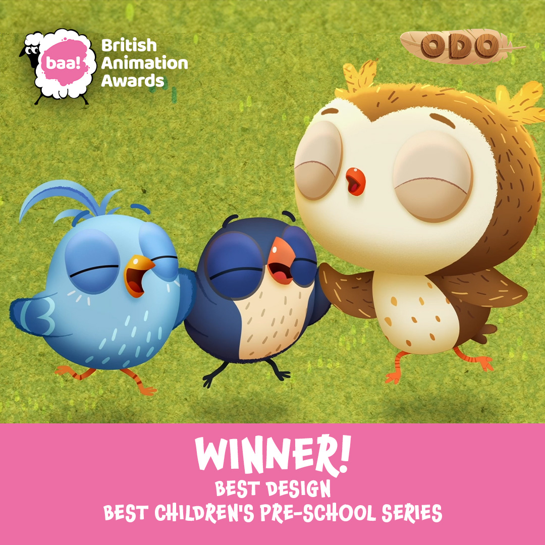 We had a fabulous evening at the <a href="/BAAwards/">British Animation Awards</a>, coming home with two awards!!! Congratulations to team #Odo! 🌟🦉 #BAA24