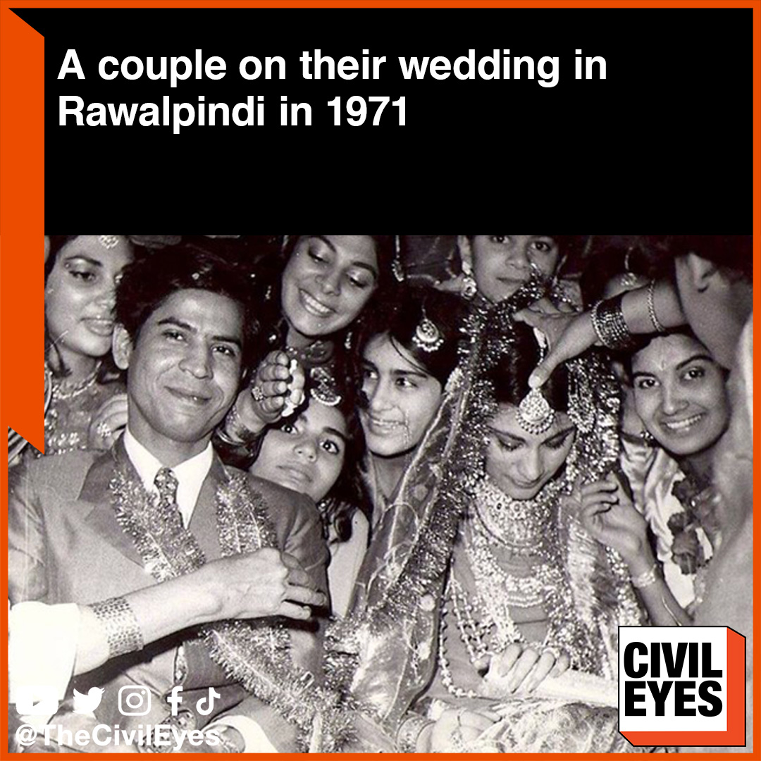From the Archives: A couple on their wedding in RawalPindi in 1971. #theCivileyes