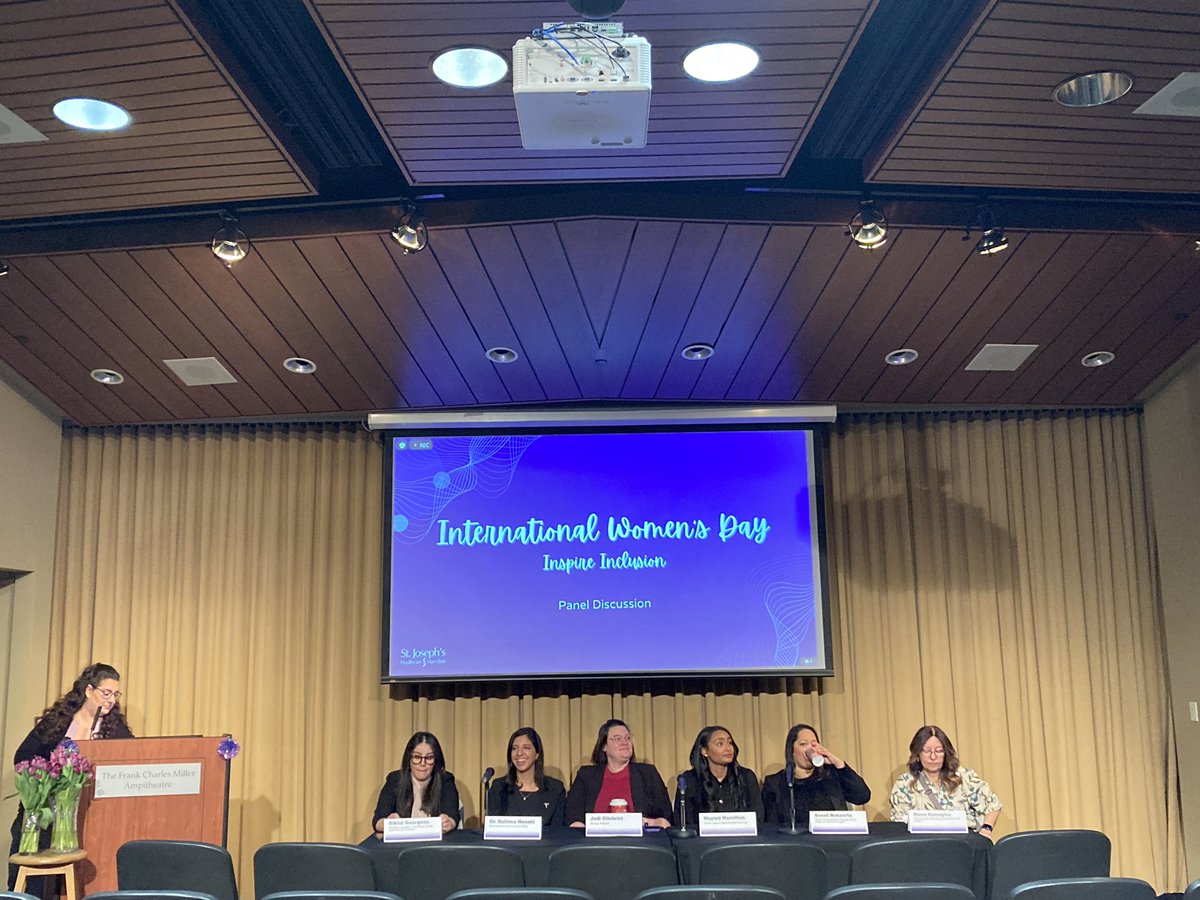 Andriana Lukich (@andrianalukich) on Twitter photo #InternationalWomensDay panel discussion featuring incredible women with diverse experiences who work at <a href="/StJoesHamilton/">St. Joe's Healthcare (Hospital & Foundation)</a>. 💜 #InternationalWomensDay panel discussion featuring incredible women with diverse experiences who work at <a href="/StJoesHamilton/">St. Joe's Healthcare (Hospital & Foundation)</a>. 💜