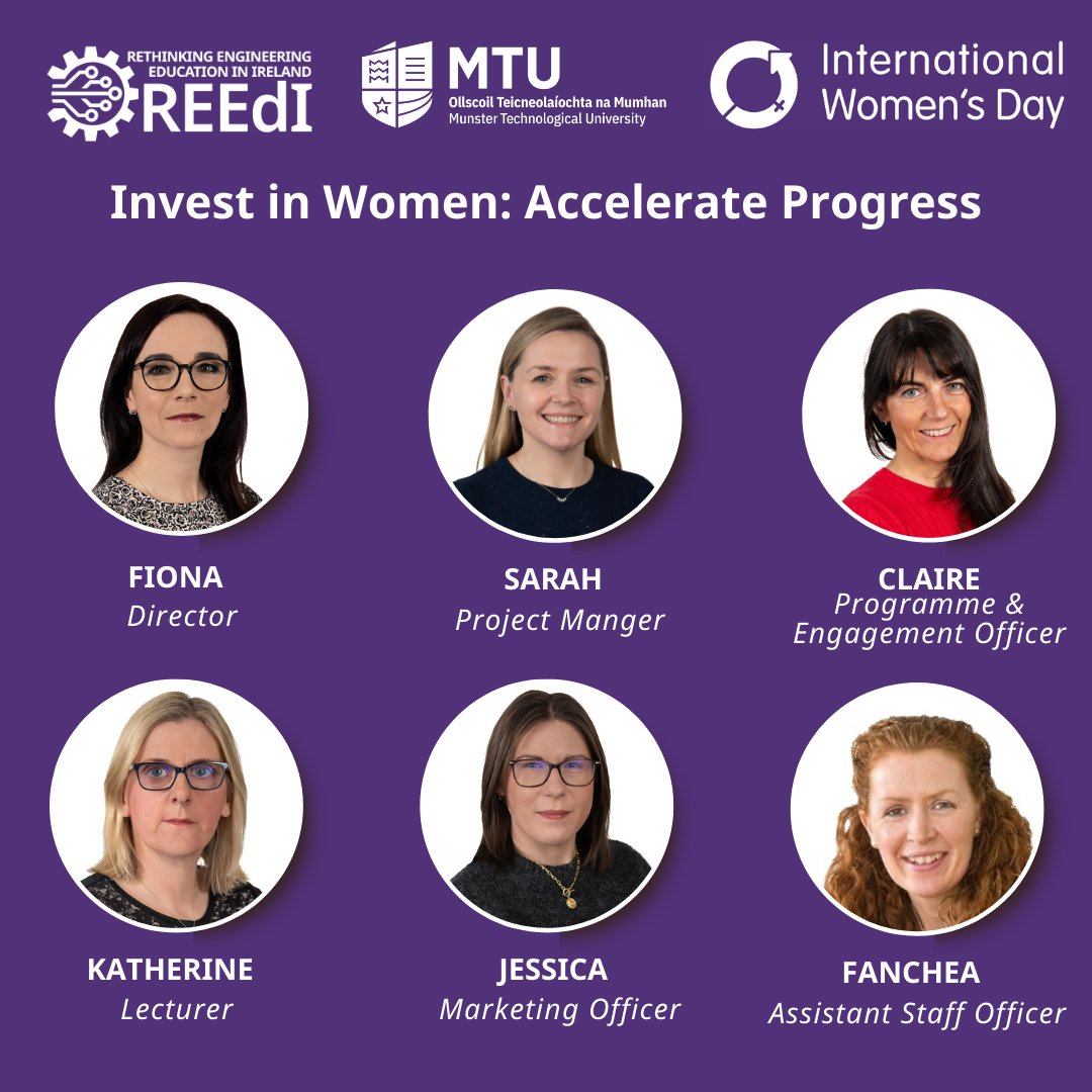 This year's theme for IWD is 'Invest in Women: Accelerate Progress'. At REEdI we encourage women in STEM to learn & succeed. We have a strong cohort of female student engineers, engage with projects aimed to encourage girls to study STEM & our team is made up of inspiring women.