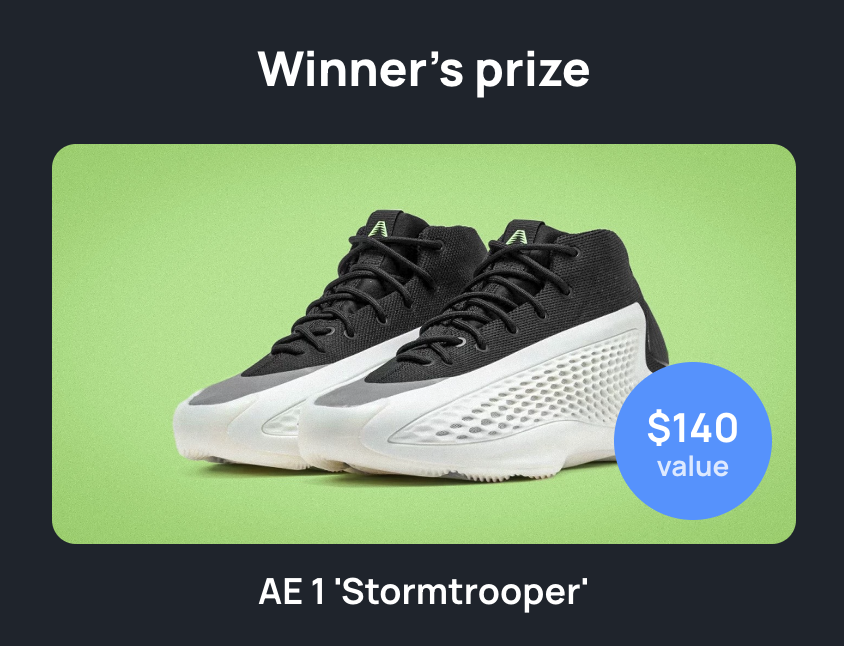 5Card_Draw's tweet photo. Tonight's winner takes home a pair of AE 1 'Stormtrooper' ⛈️ https://t.co/Quue6SL4EA