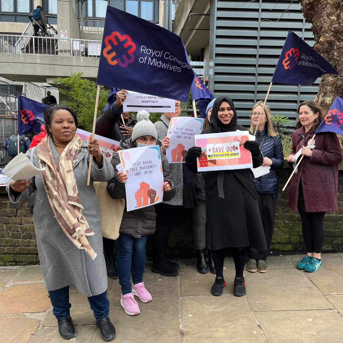 Great to see everyone turnout again to stand against the closure of Royal Free Maternity today! Join us next time -- 13 March, 12-2pm. Outside the stairs by the RF Emergency Exit #royalfreelondon #maternityservices #nhs