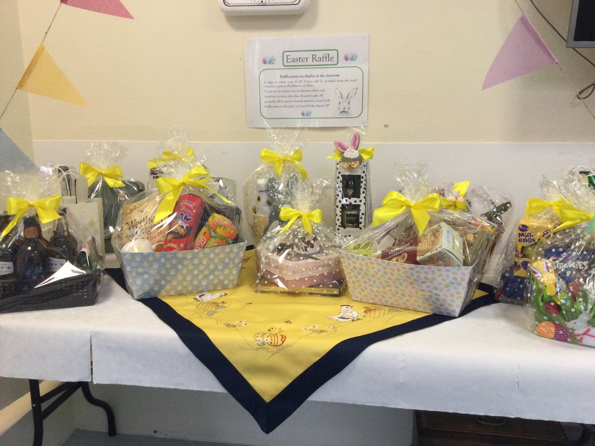 The Easter raffle is up and running tickets are now on sale. Donations of gifts have been made up into hampers ready for the draw!@SomersetFT @nicolamayer @NormaCoombes #Easteriscoming
