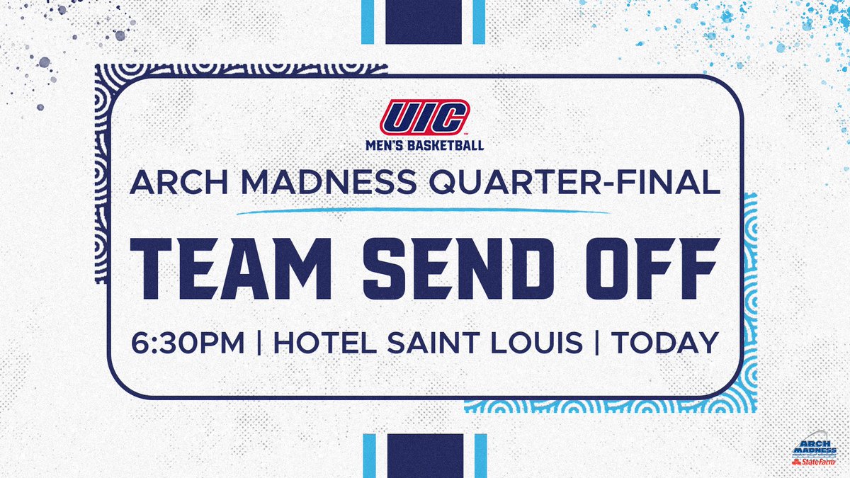 Join us tonight at Hotel Saint Louis (705 Olive St) to send off the team in style! #ChicagosCollegeTeam