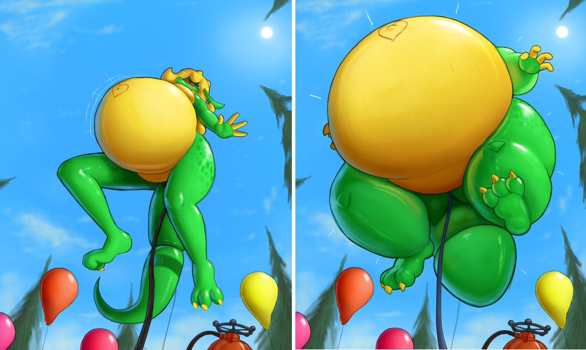 Lagartuz_gartuz's tweet photo. Inflating Rocio's 🟢 belly with helium to make the biggest balloon of all! 🎈 https://t.co/Ngi2EmKK97