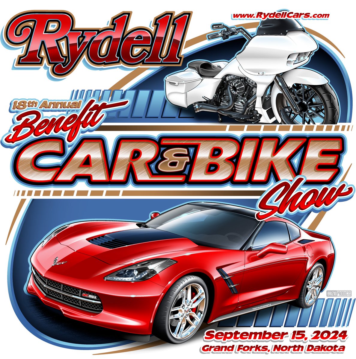 Mark your Calendar’s for Sunday, September 15th, for the 18th Annual Rydell Charity Benefit Car and Bike Show!