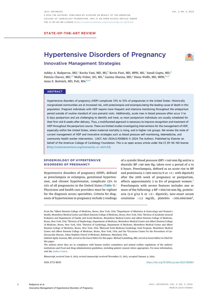 Moses-Weiler Internal Medicine Residency (@montefioreim) on Twitter photo Congrats to <a href="/ashleyradparvar/">Ashley Radparvar, MD</a> <a href="/anna_bortnick/">Anna Bortnick MD, PhD, MSc</a> and team <a href="/MonteHeart/">Montefiore Heart</a> on this important review!
jacc.org/doi/10.1016/j.… Congrats to <a href="/ashleyradparvar/">Ashley Radparvar, MD</a> <a href="/anna_bortnick/">Anna Bortnick MD, PhD, MSc</a> and team <a href="/MonteHeart/">Montefiore Heart</a> on this important review!
jacc.org/doi/10.1016/j.…