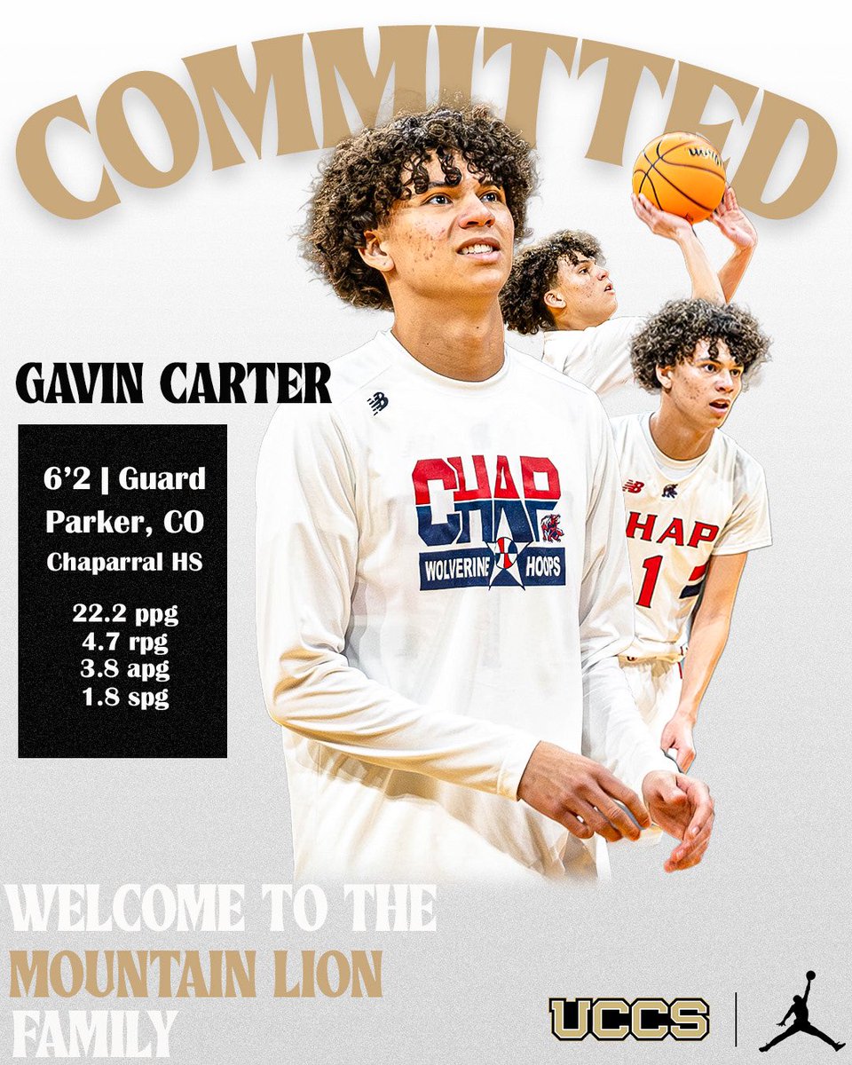 Help us welcome @gavincarter2024 to the Mountain Lion Family! #gomountainlions #uccs #thesprings