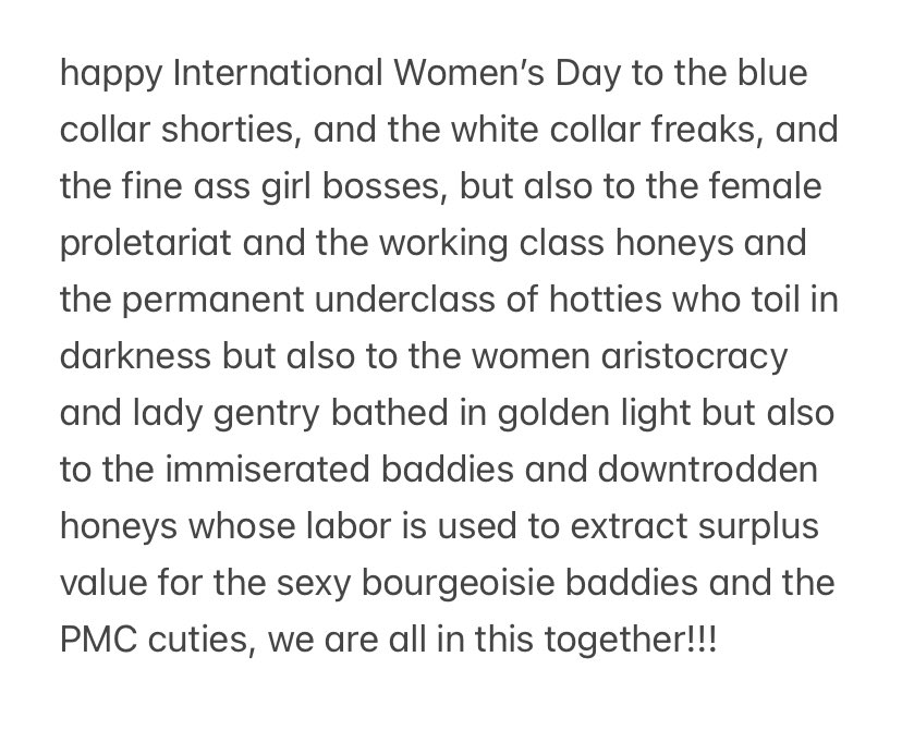 my IWD statement — please tag yourselves