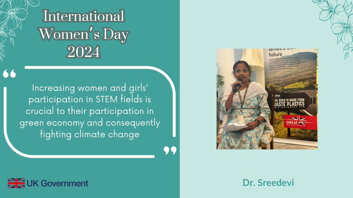 @ShaliniMed Dr. Sreedevi from Vellore Institute of Technology spoke about the need for empowering women for the green economy through access to STEM (3/n)