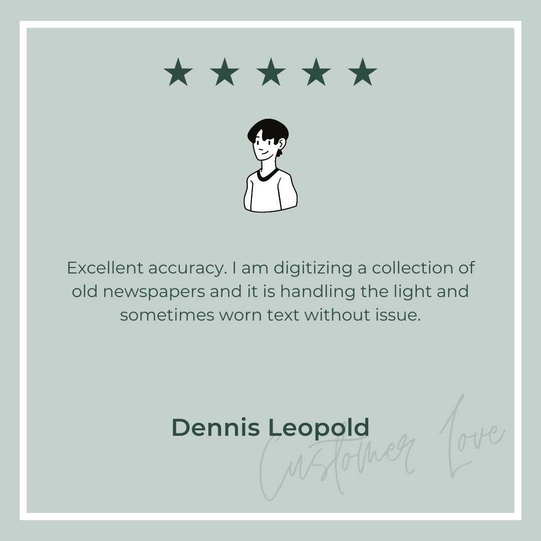 Feedback of one of our users for our ocrX app that can extract text from an image.