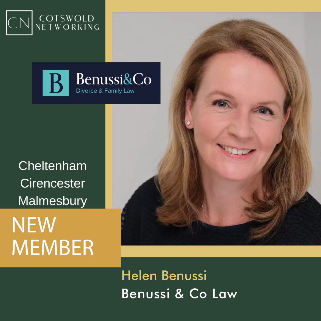 We are very pleased to welcome a new member, Helen Benussi from Benussi Law, as a member of three of our groups. #cotswoldnetworking #businessnetworking #cheltenham #cheltenhambusiness #cheltenhamnetworking #gloucesterbusiness #cirencesterbusiness #Malmesburybusiness