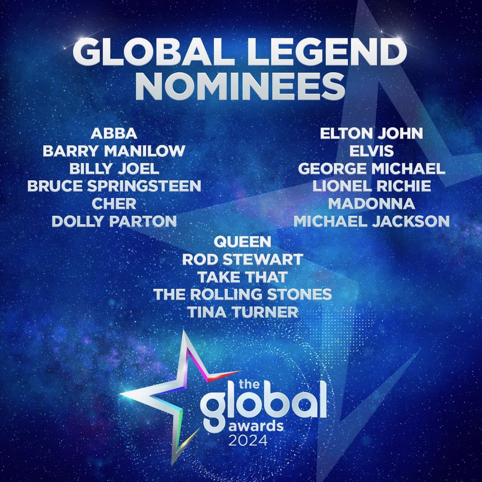 George is nominated in the ‘Global Legend’ category at the @global Awards 2024 🎉 Find out if George wins on-air, online and on @GlobalPlayer on 22nd March 2024 🏆 #TheGlobalAwards @SmoothRadio